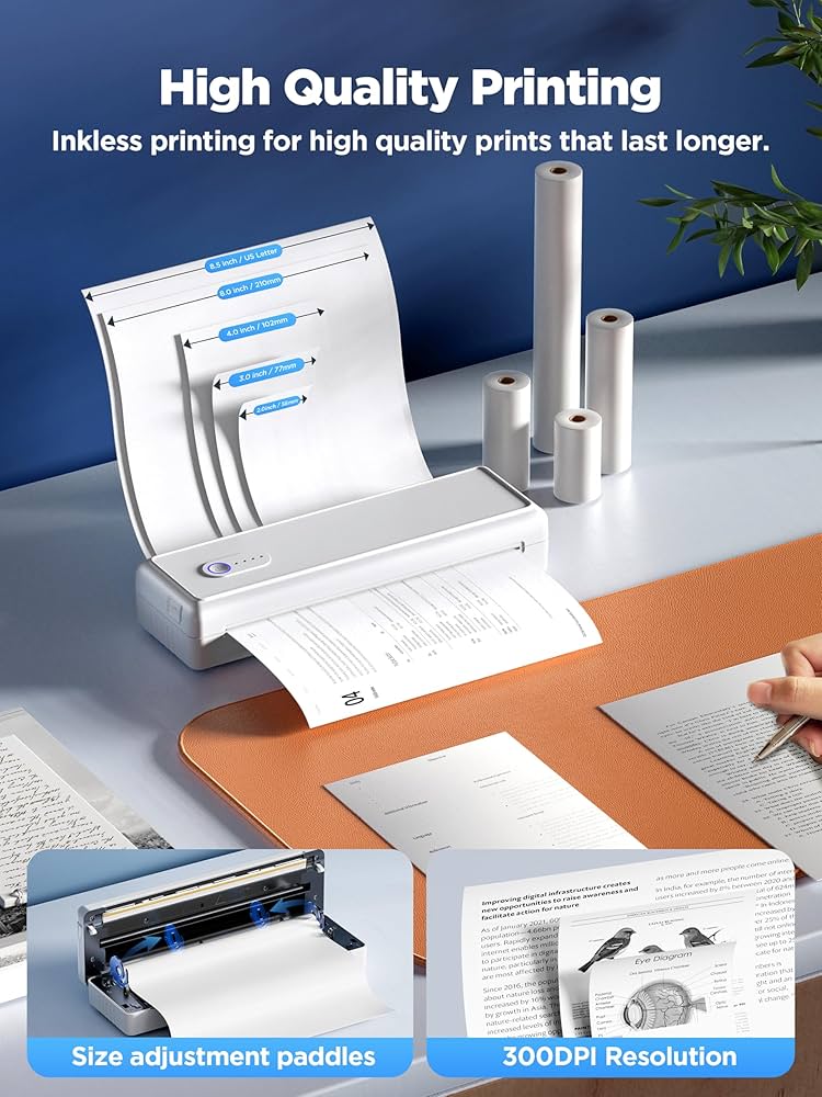 【くま】プリンタ Amazon.com: NUOTUN Portable Printers Wireless for Travel